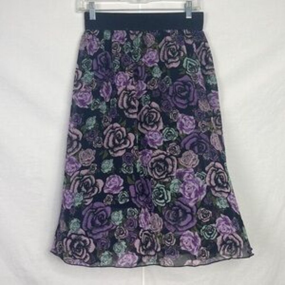 Purple Floral Lola Skirt - Picture 4 of 5